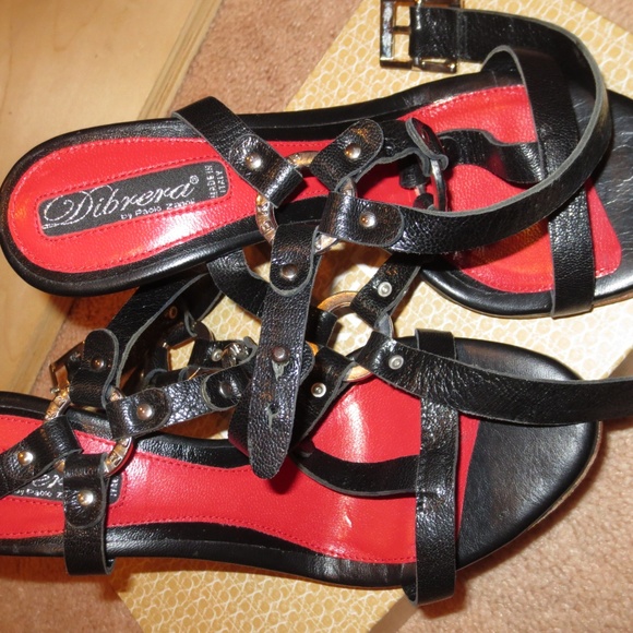 DIBRERA | Shoes | Dibrera Italian Black Cross Strapped Sandals | Poshmark